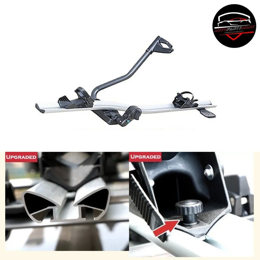 2 x Car Roof Bike Rack, Bike Carrier Silver