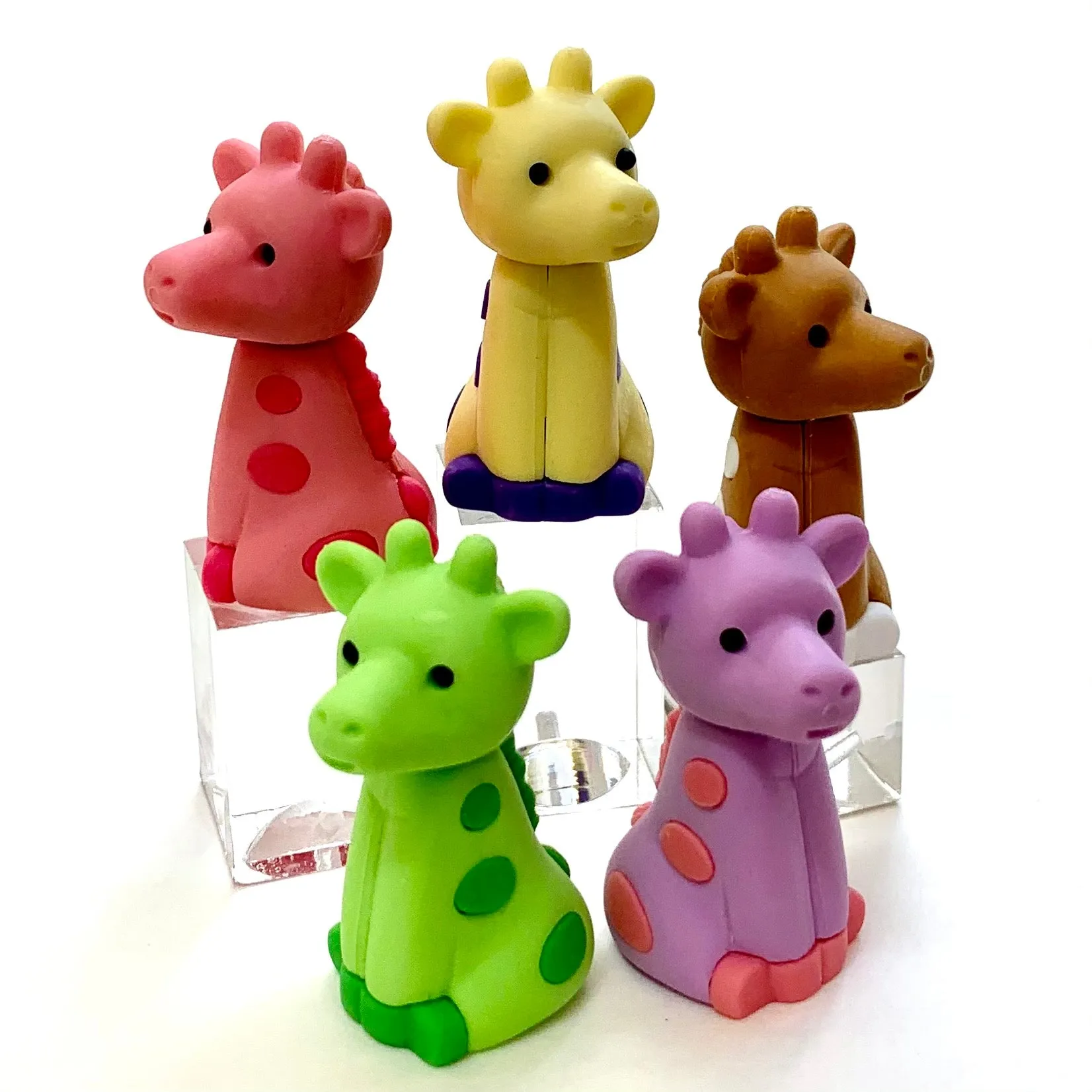 38451 IWAKO Colorz Giraffe -12 sets of 5 Erasers