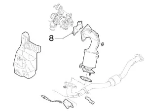 Abarth Exhaust to Turbo Gasket for IHI Turbo Cars such as Abarth 500 / 595 / 695 & Abarth Grande Punto