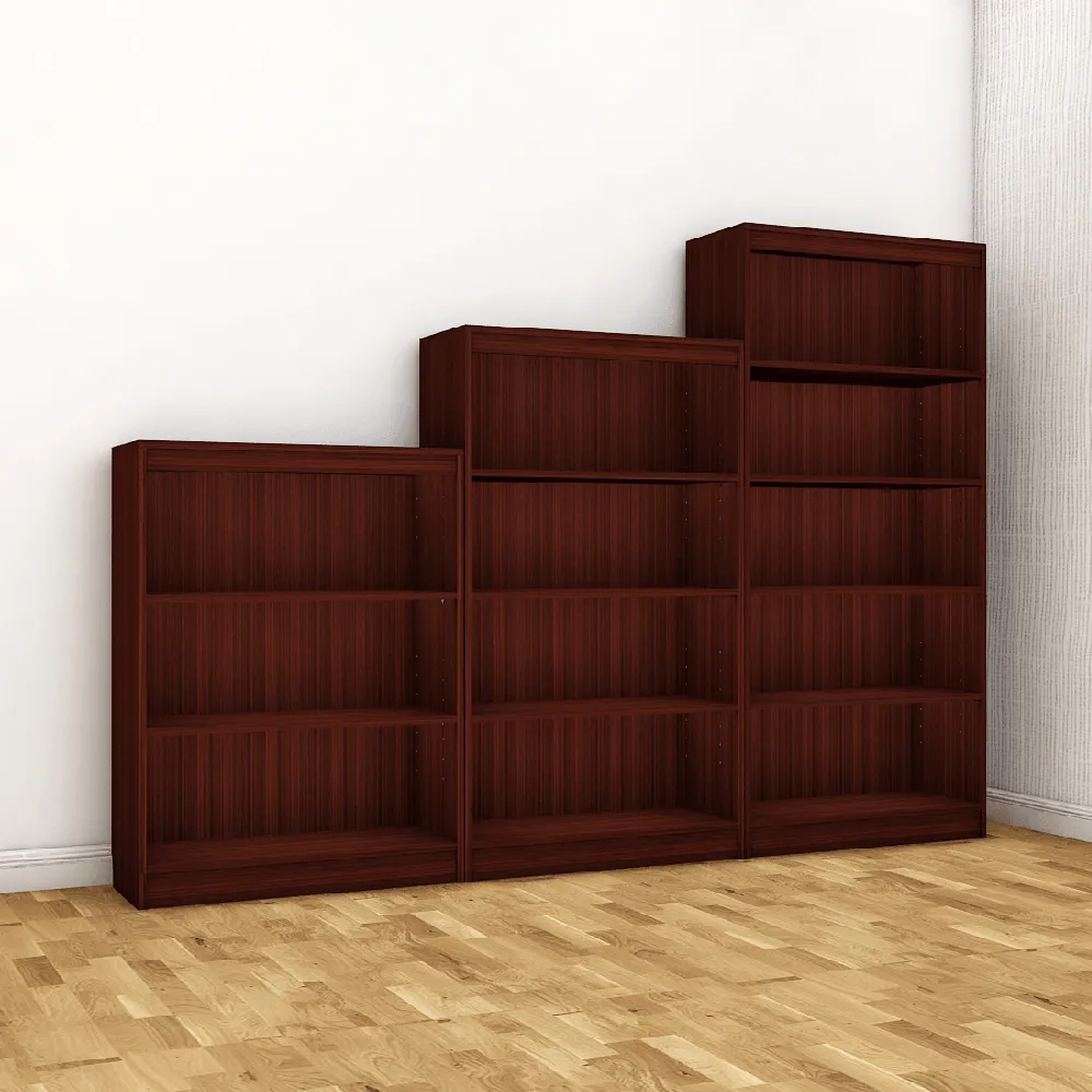 Alpha Kids Storage Cabinets, Set of 3, Mahogany