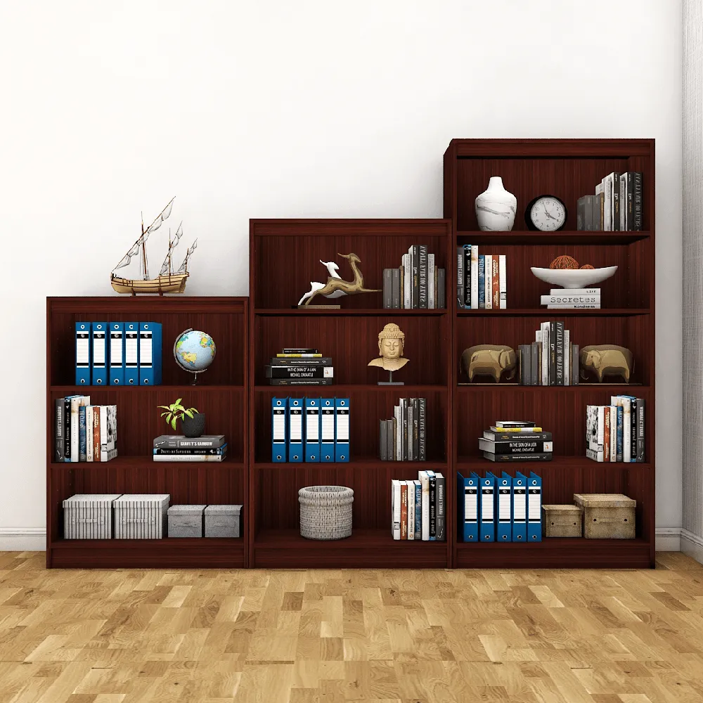 Alpha Kids Storage Cabinets, Set of 3, Mahogany