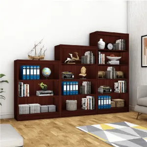 Alpha Kids Storage Cabinets, Set of 3, Mahogany
