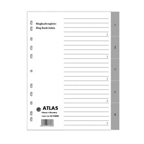 Atlas 1-12 Plastic Divider A4