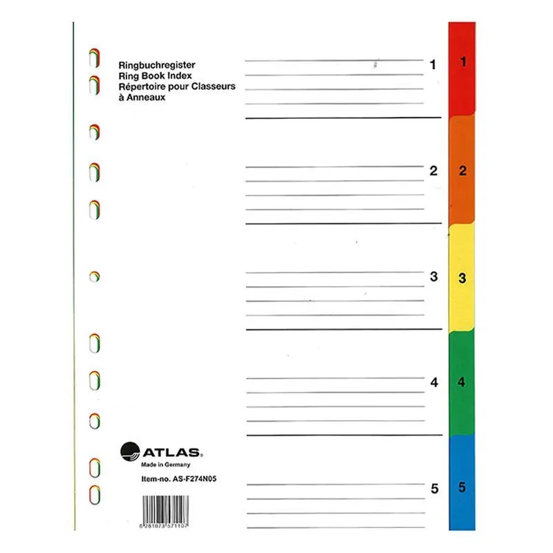 Atlas Plastic Divider Transparent 10 Parts