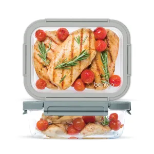 Bentgo Glass Leak-Proof Food Storage Set (4pc) - Pebble/Stone