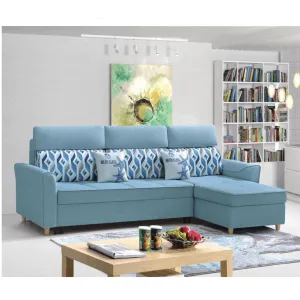 Bernice L-Shaped Fabric Storage Sofa Bed