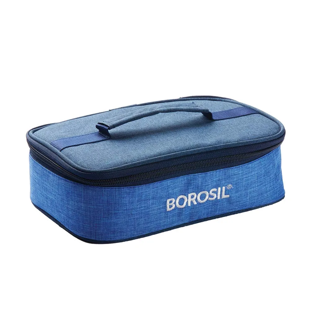 Borosil - Prime Glass Lunch Box 370 Safe Office Tiffin (Transparent) - Set of 2