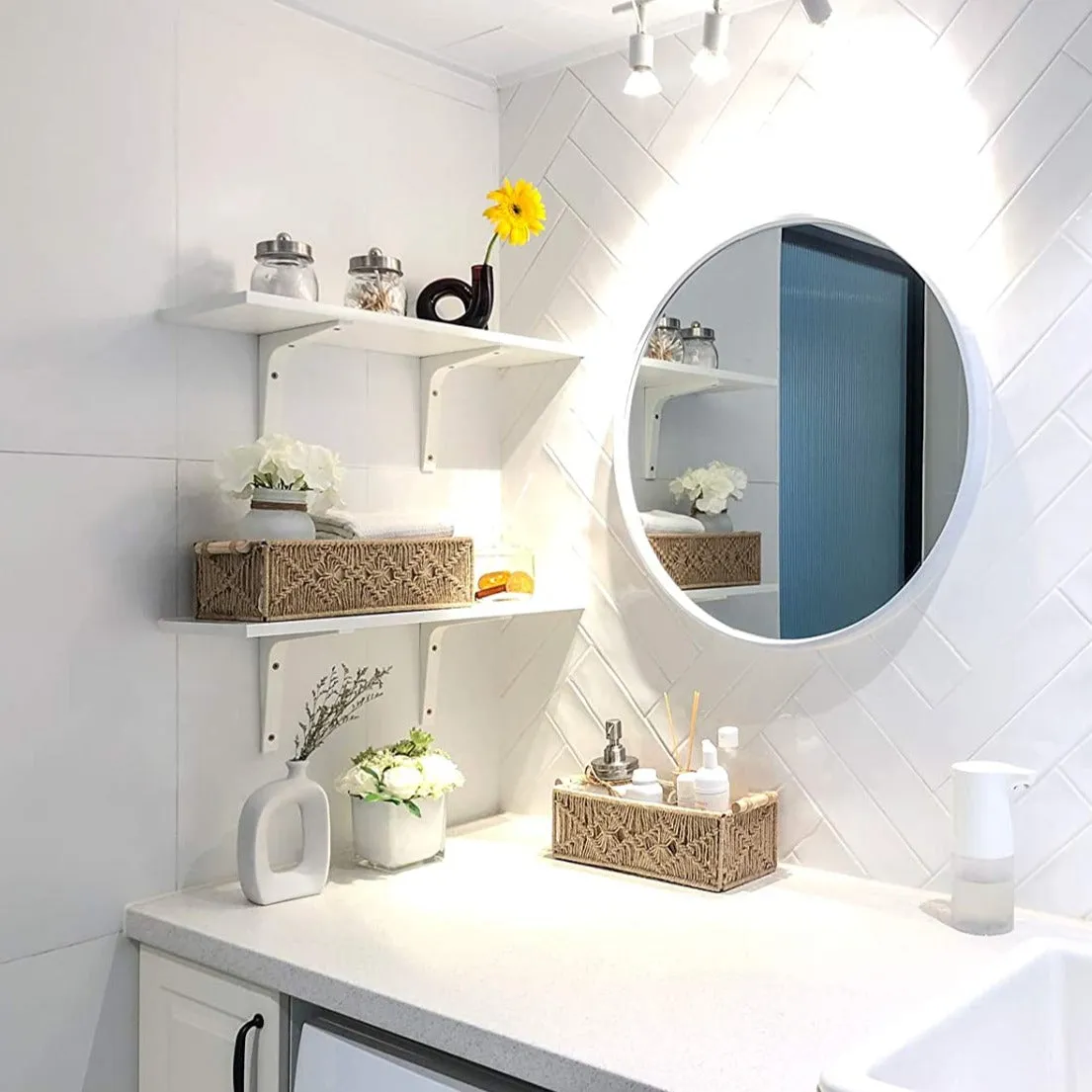 Brown Macrame Storage Baskets