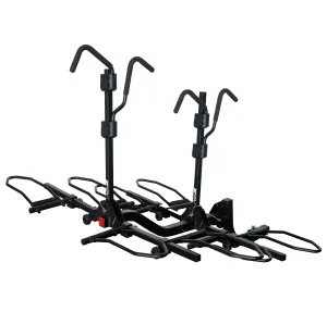 BV 4 Bikes Hitch Mount Rack Carrier for Standard Bikes, E-Bike, Fat Tire Bikes - Smart Tilting Design | BV-HR02-4-SF