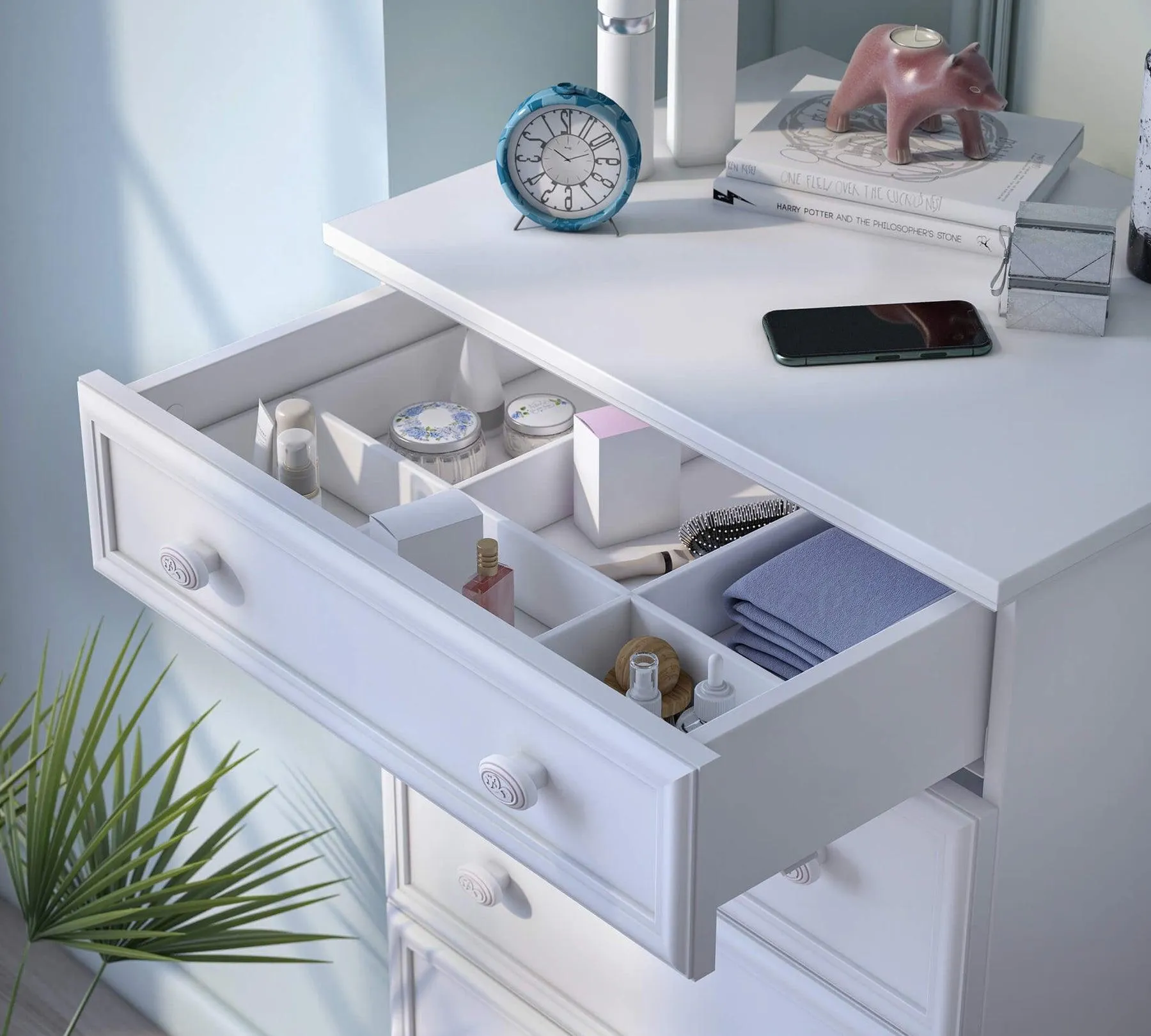 Cilek Rustic White Tall Dresser