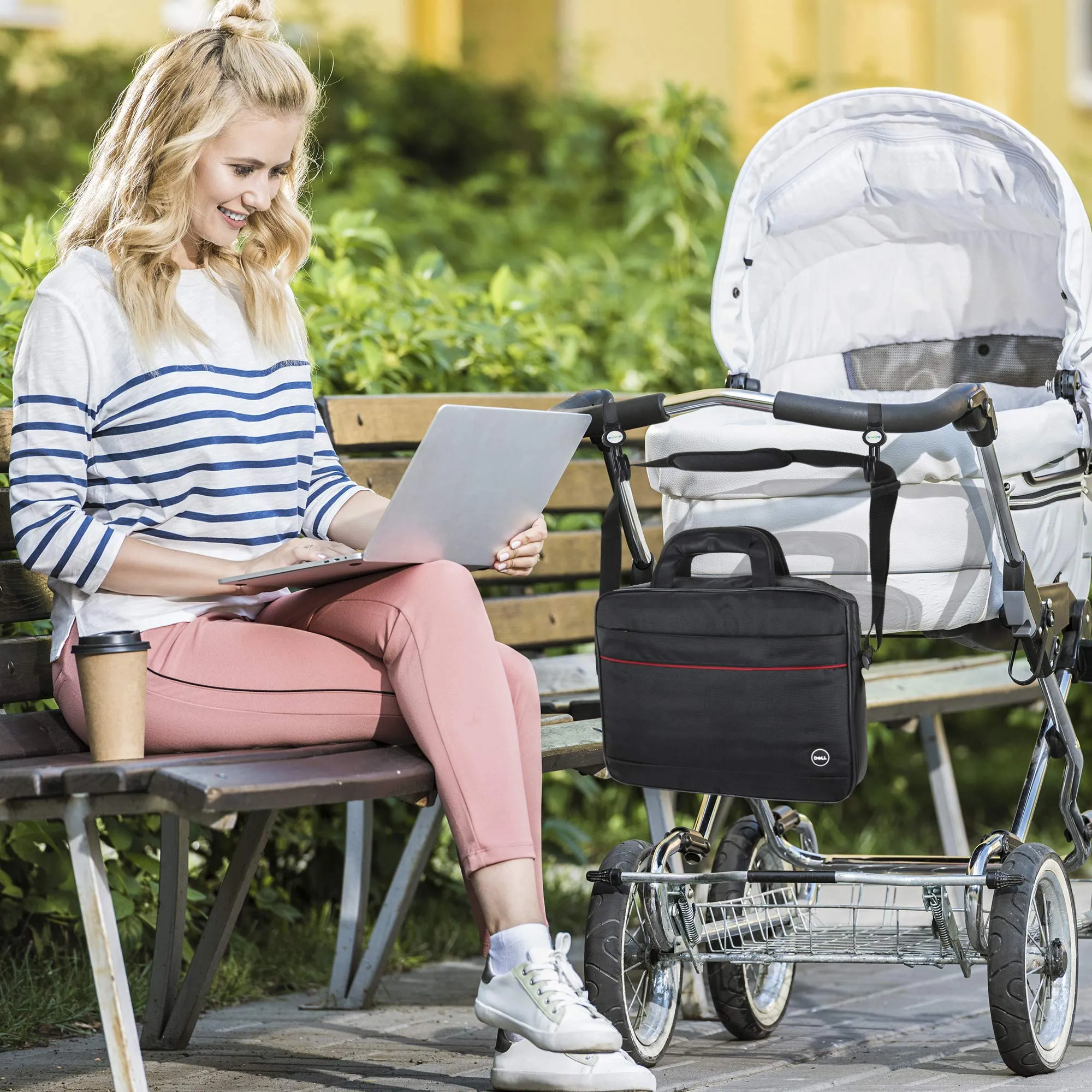 Enovoe Stroller Hooks - 2 Pack - Durable and Convenient 360 Swivel Stroller Clips