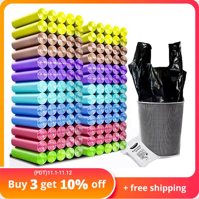 garbage bags disposable trash bags big waste bag trash can waste bin storage box holder trash bin kitchen home convenient
