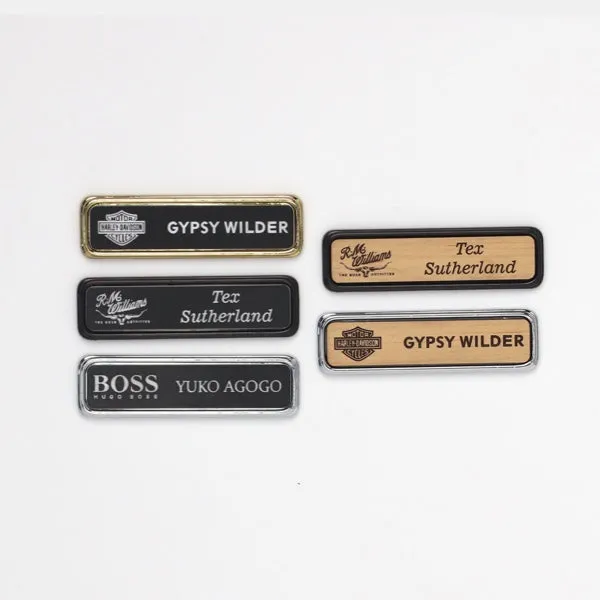 Gold Name Badge Holders - Small Size - Pack of 20