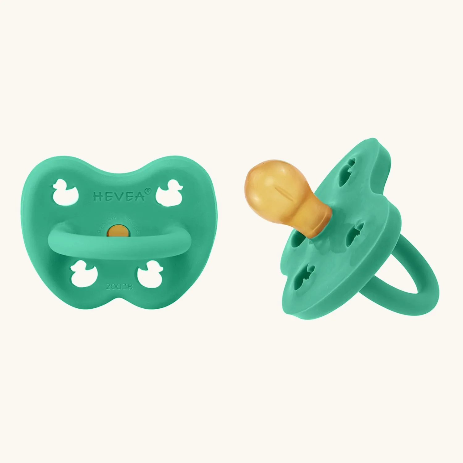Hevea Round Baby Pacifier 2 Pack - 3-36 Months