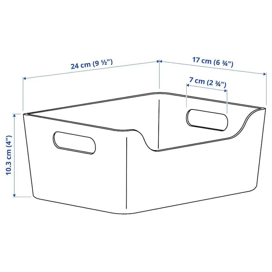 Ikea Uppdatera container 24x17 cm, black