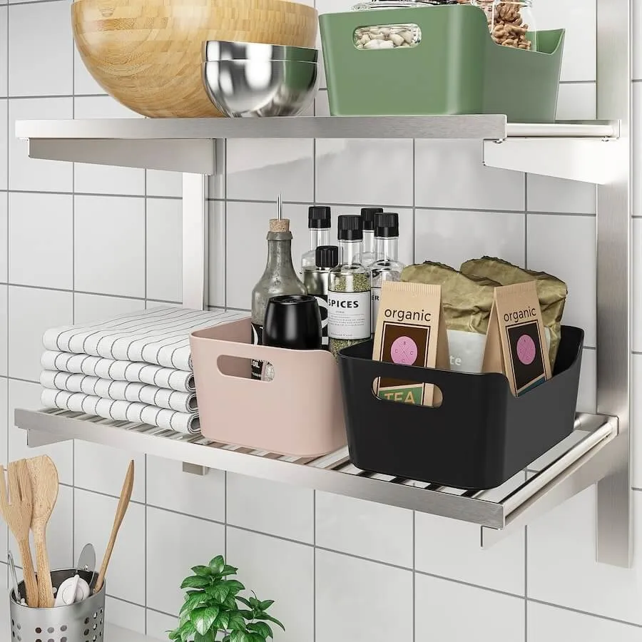Ikea Uppdatera container 24x17 cm, black