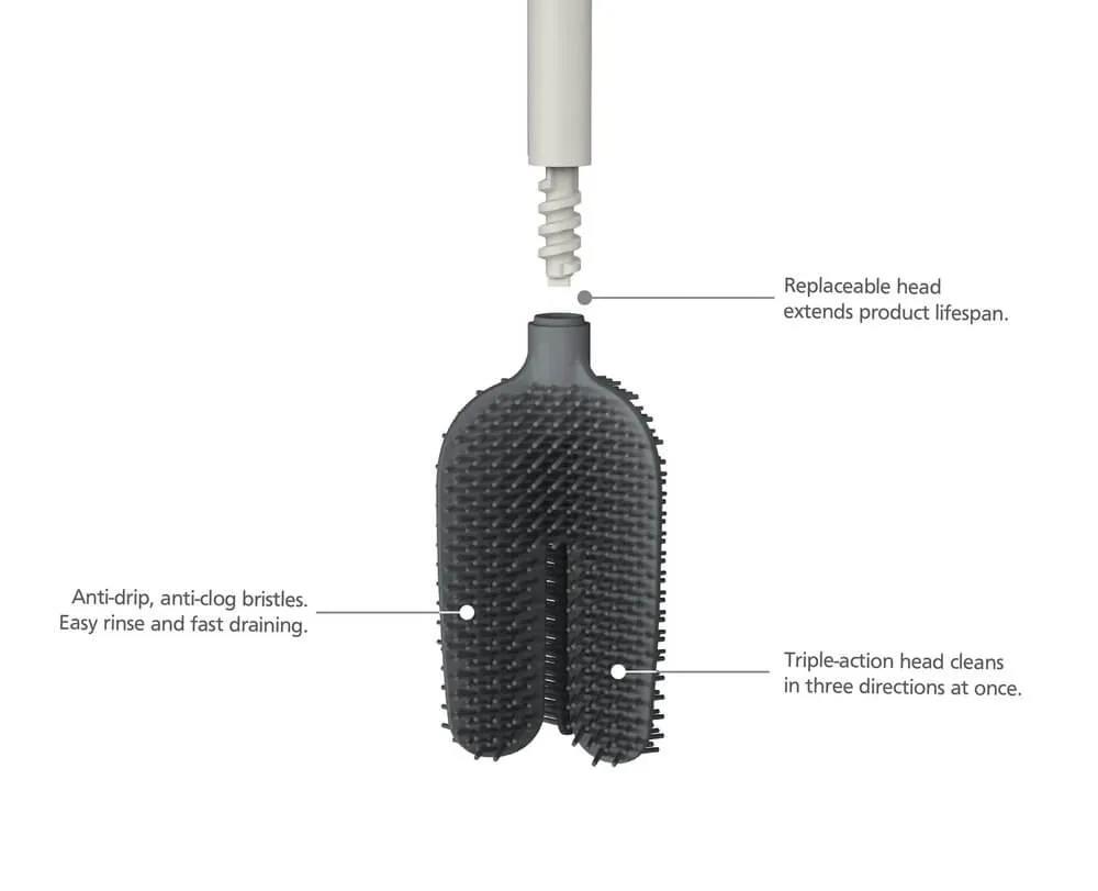 Joseph Joseph Flex 360 Luxe Stainless Steel Toilet Brush