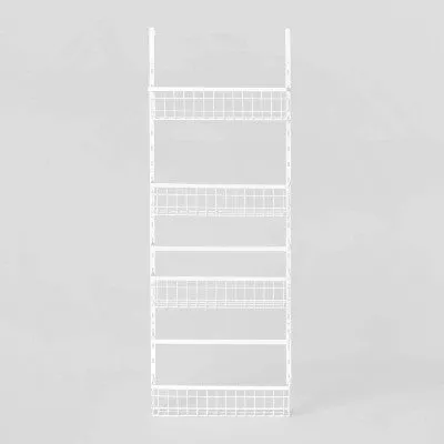 Open Box - 4 Tier Over-The-Door Storage Rack - Brightroom: Adjustable Metal Organizer, Mesh Baskets, Space-Saving Design