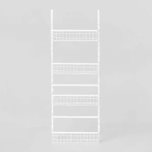 Open Box - 4 Tier Over-The-Door Storage Rack - Brightroom: Adjustable Metal Organizer, Mesh Baskets, Space-Saving Design