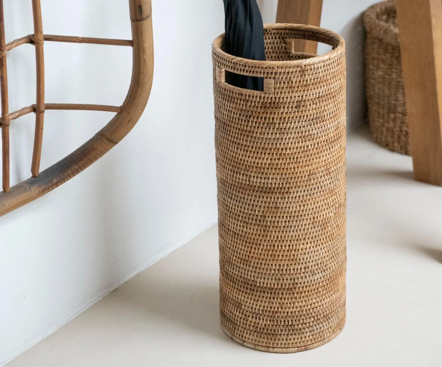 Organic Rattan Umbrella Stand | 23x53cm
