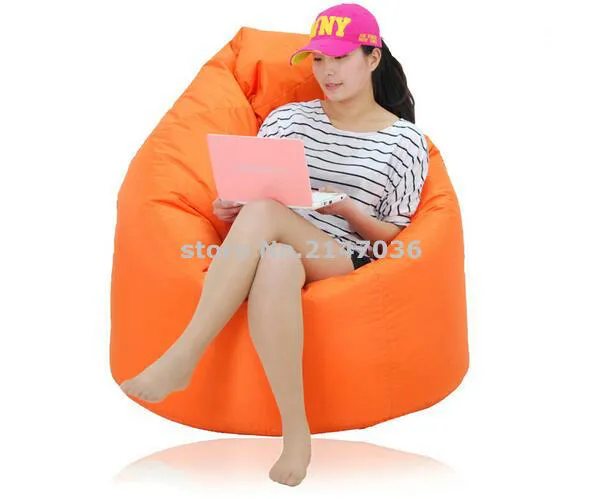 Outdoor/Indoor Tear Drop Bean Bags 44-Inch sofa cover in Beige