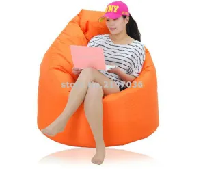 Outdoor/Indoor Tear Drop Bean Bags 44-Inch sofa cover in Beige