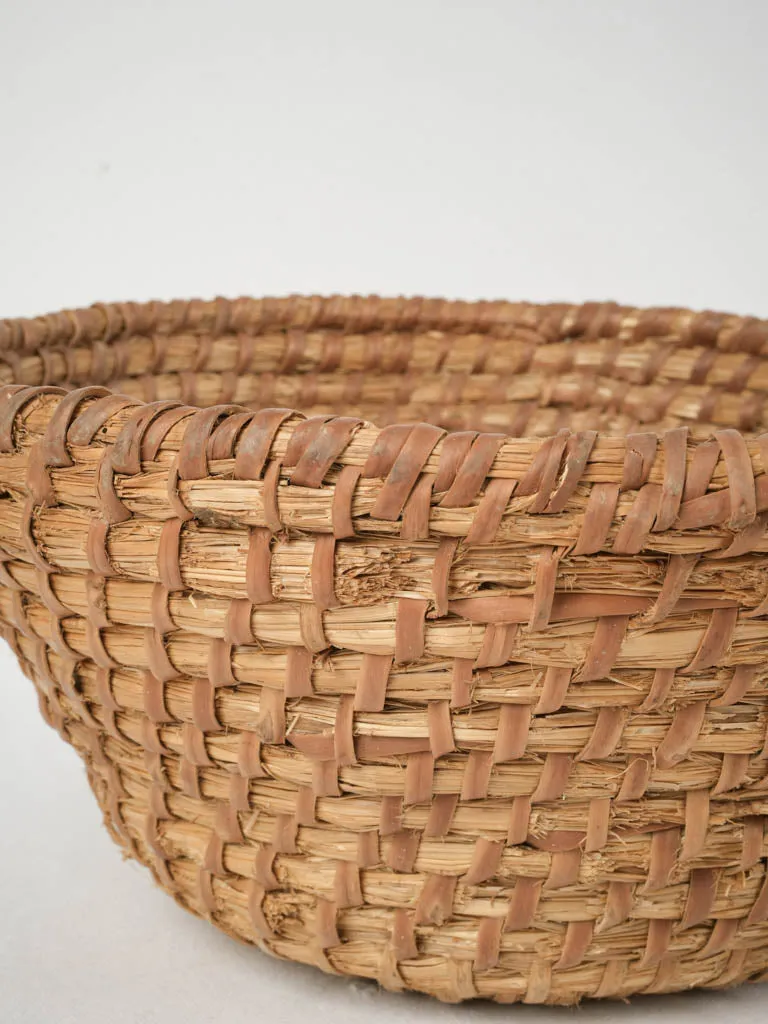 Pair of vintage French baker's  dough proving baskets 15¼"