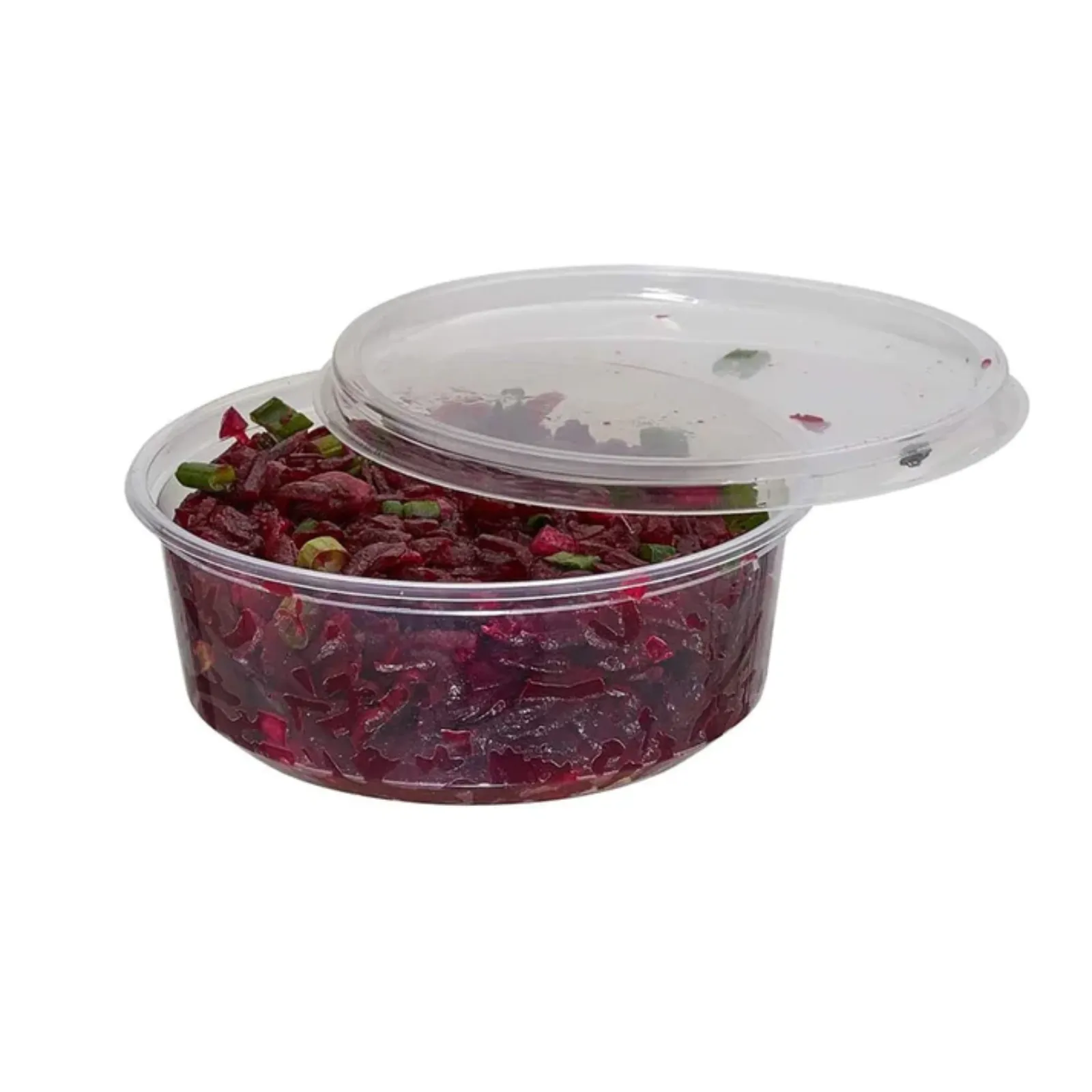 "BULK" Lightweight Clear Plastic Round Deli Container with Lids 8oz