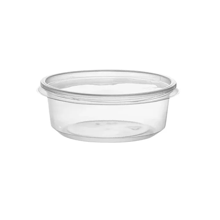 "BULK" Lightweight Clear Plastic Round Deli Container with Lids 8oz
