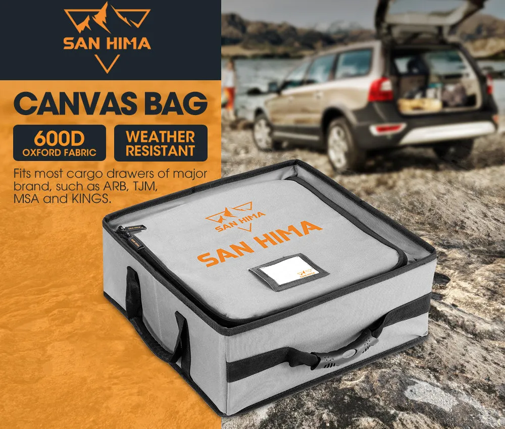 San Hima Tough Canvas Bag Camping Storage Bag Weather Resistant 4WD  40cmx40cmx16cm