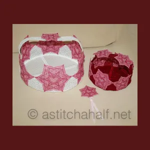 Snow Flower Freestanding Lace Baskets