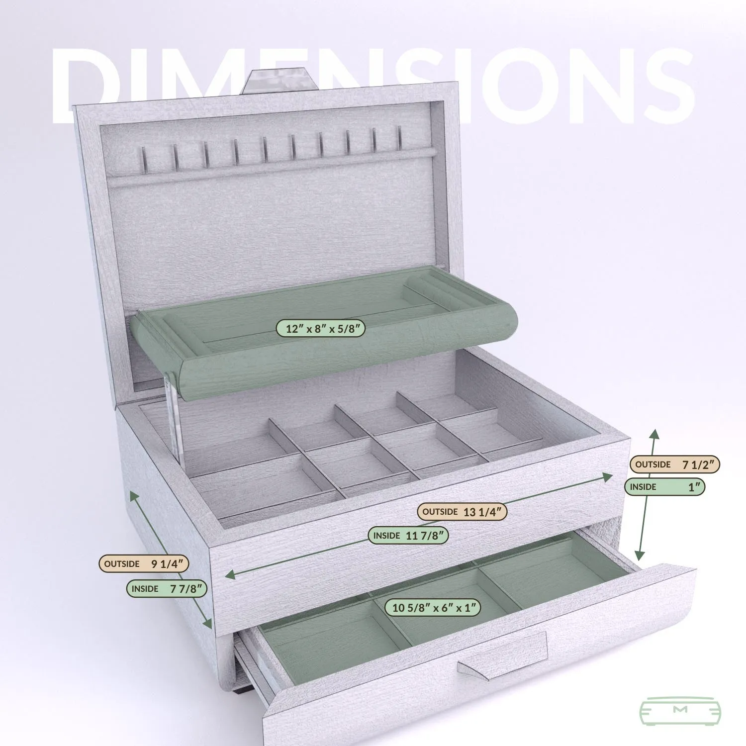 Sophisticated Large Jewelry Box (Chest)