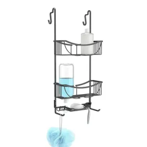Venus 3 Tier Aluminium Over Door Shower Caddy Matte Black