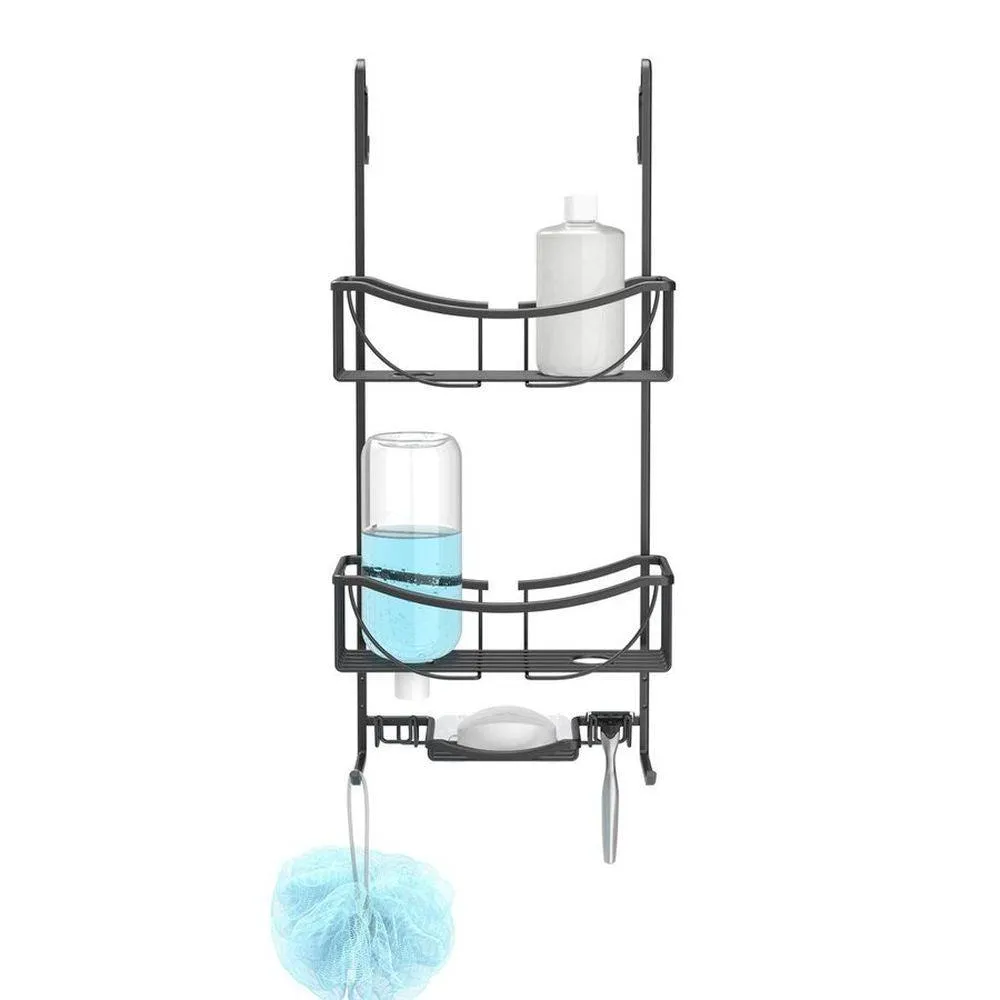 Venus 3 Tier Aluminium Over Door Shower Caddy Matte Black