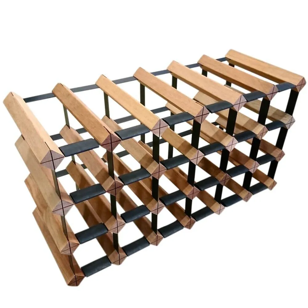 Vino Stack 18 Pocket Mahogany Wine Rack