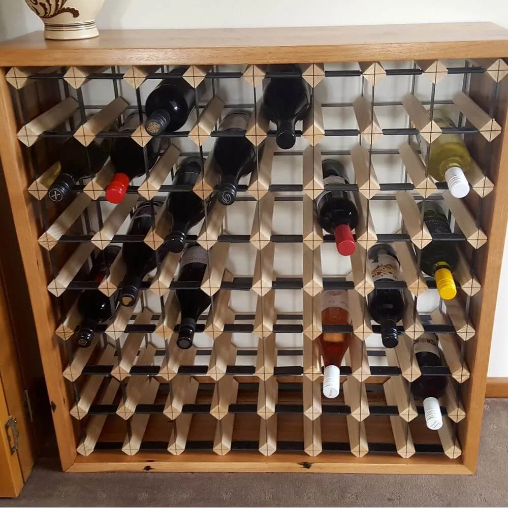 Vino Stack 18 Pocket Mahogany Wine Rack
