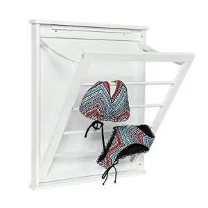 White Folding Over-the-Door or Wall-Mount Drying Rack (80-Feet)